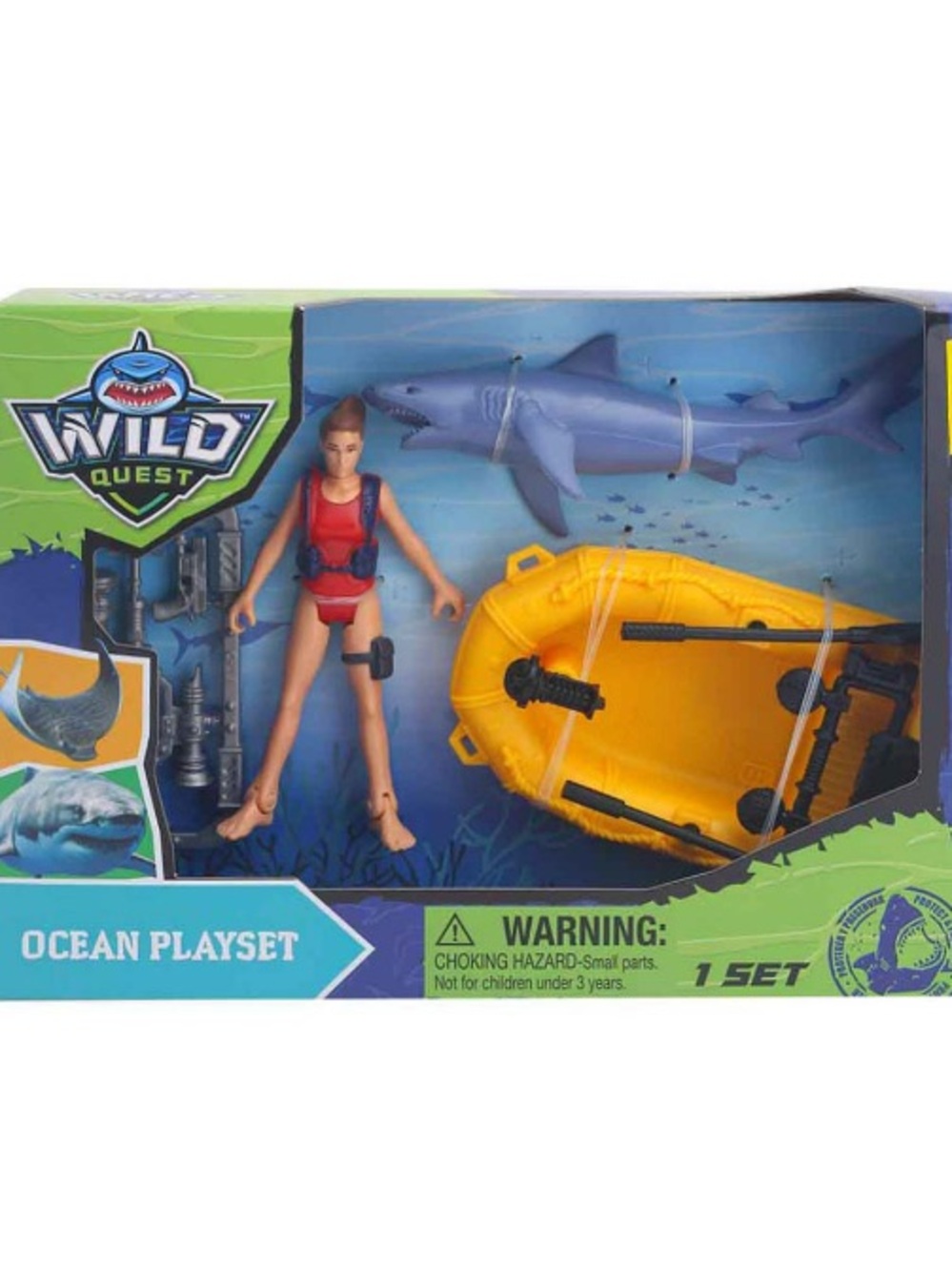 Wild Quest Ocean Playset – Deep Sea Diver Adventure Set with Shark NEW